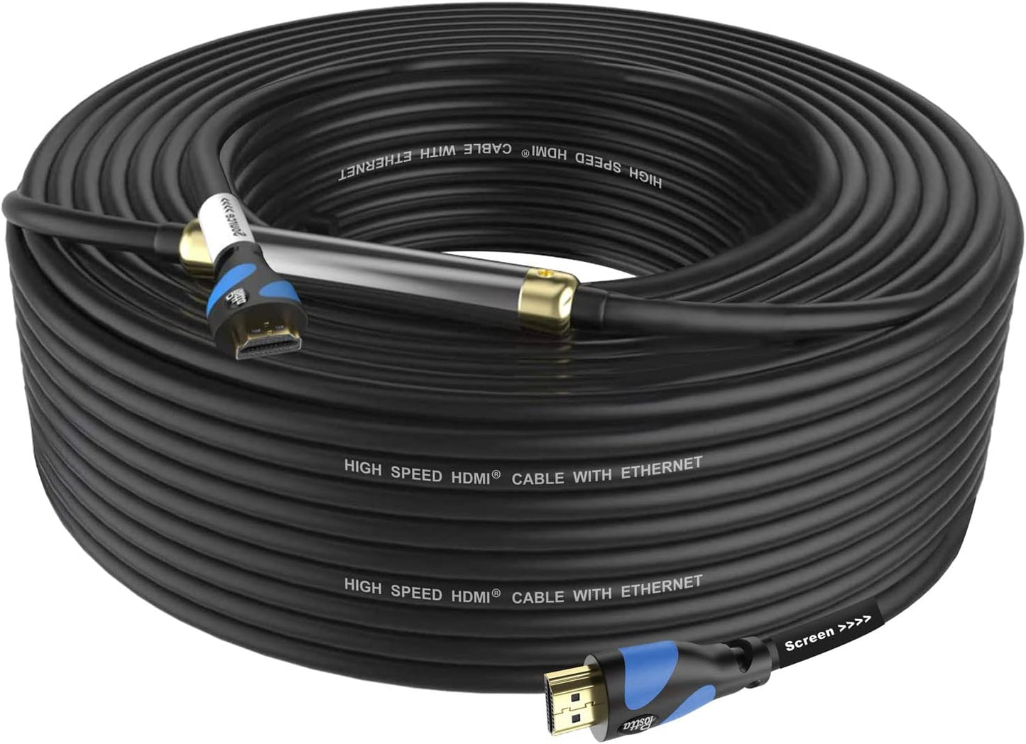 Postta HDMI Cable 100 Feet with Built-in Signal Booster for 4K