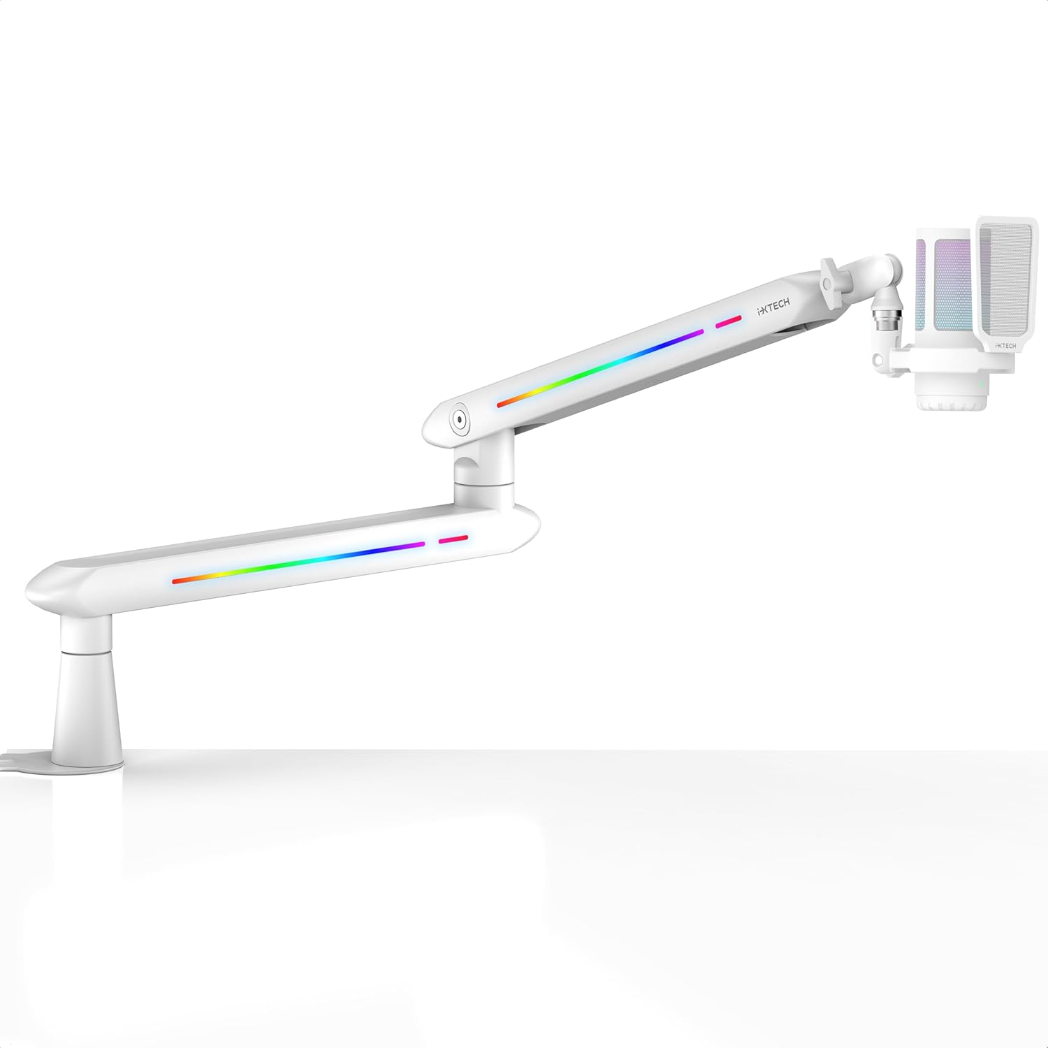 IXTECH RGB Low Profile Boom Arm for Mic - Adjustable Stand