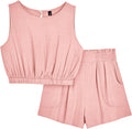 AUTOMET Women's Summer 2 Piece Outfits Shorts Sets - Lightweight