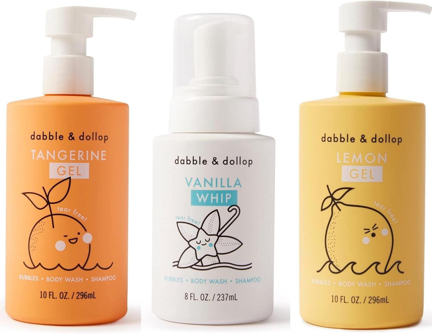 Citrus Kiss Bundle: Natural Bubble Bath, Body Wash & Shampoo