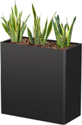 Galvanized Steel Tall Planter 24x12x24in Rectangular Metal Planter