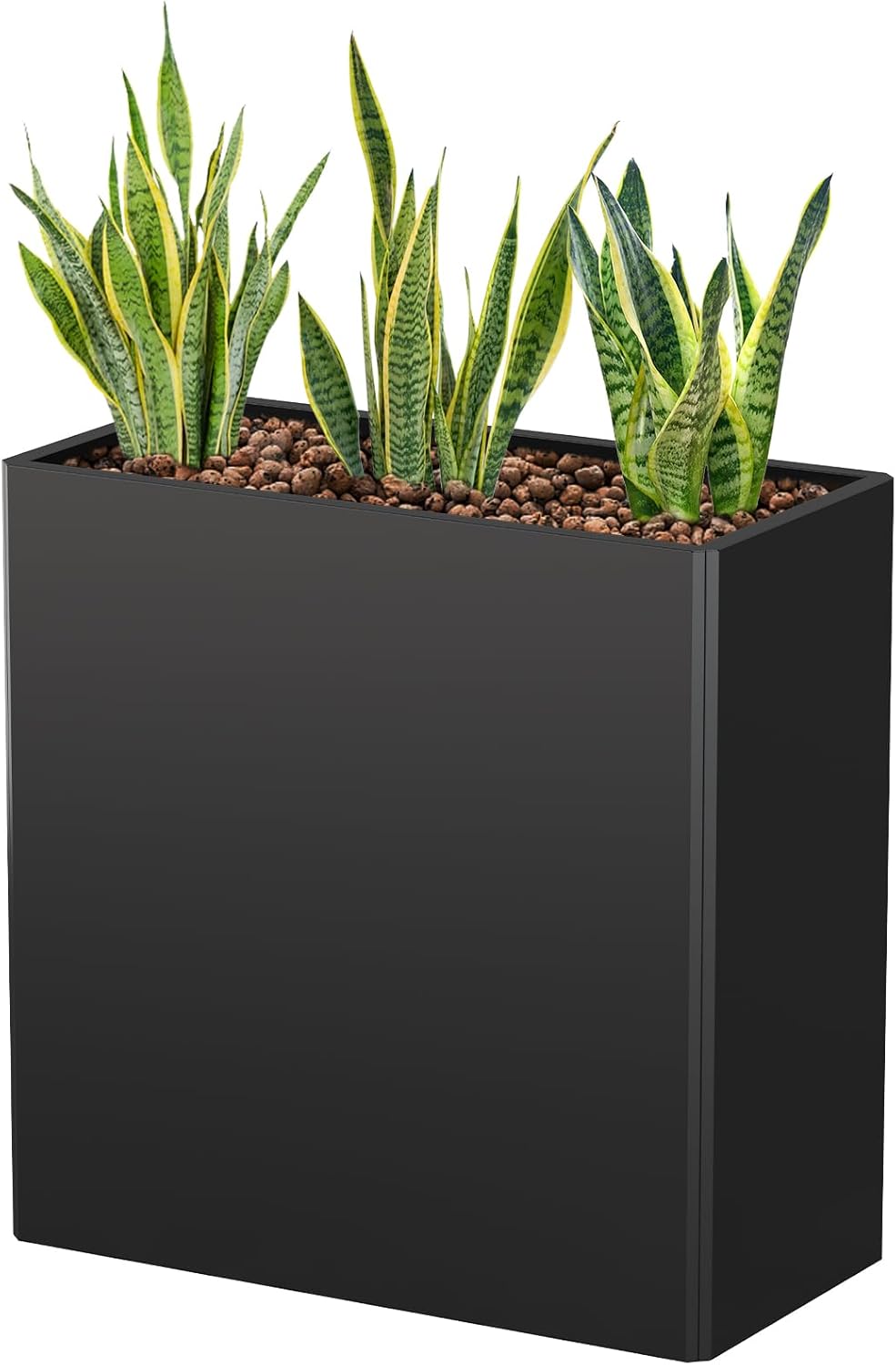 Galvanized Steel Tall Planter for Indoor and Outdoor Use