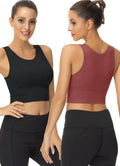 High Neck Sports Bra for Women Longline Full Coverage - Medium
