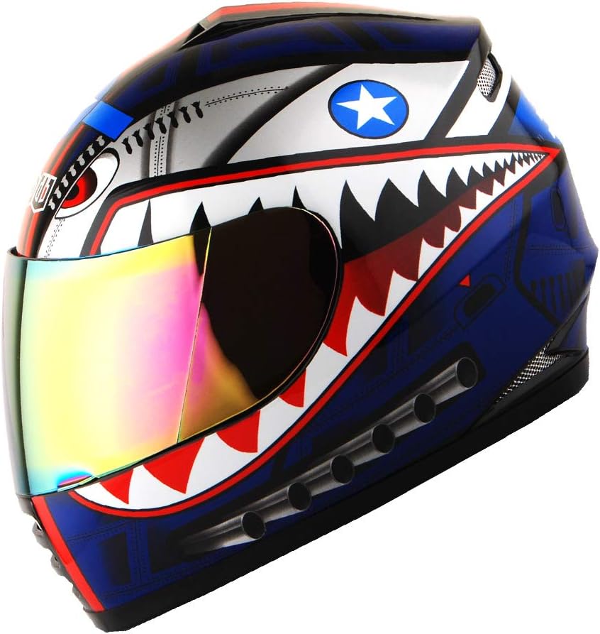 WOW Motorcycle Full Face Helmet for Youth Kids - DOT Approved