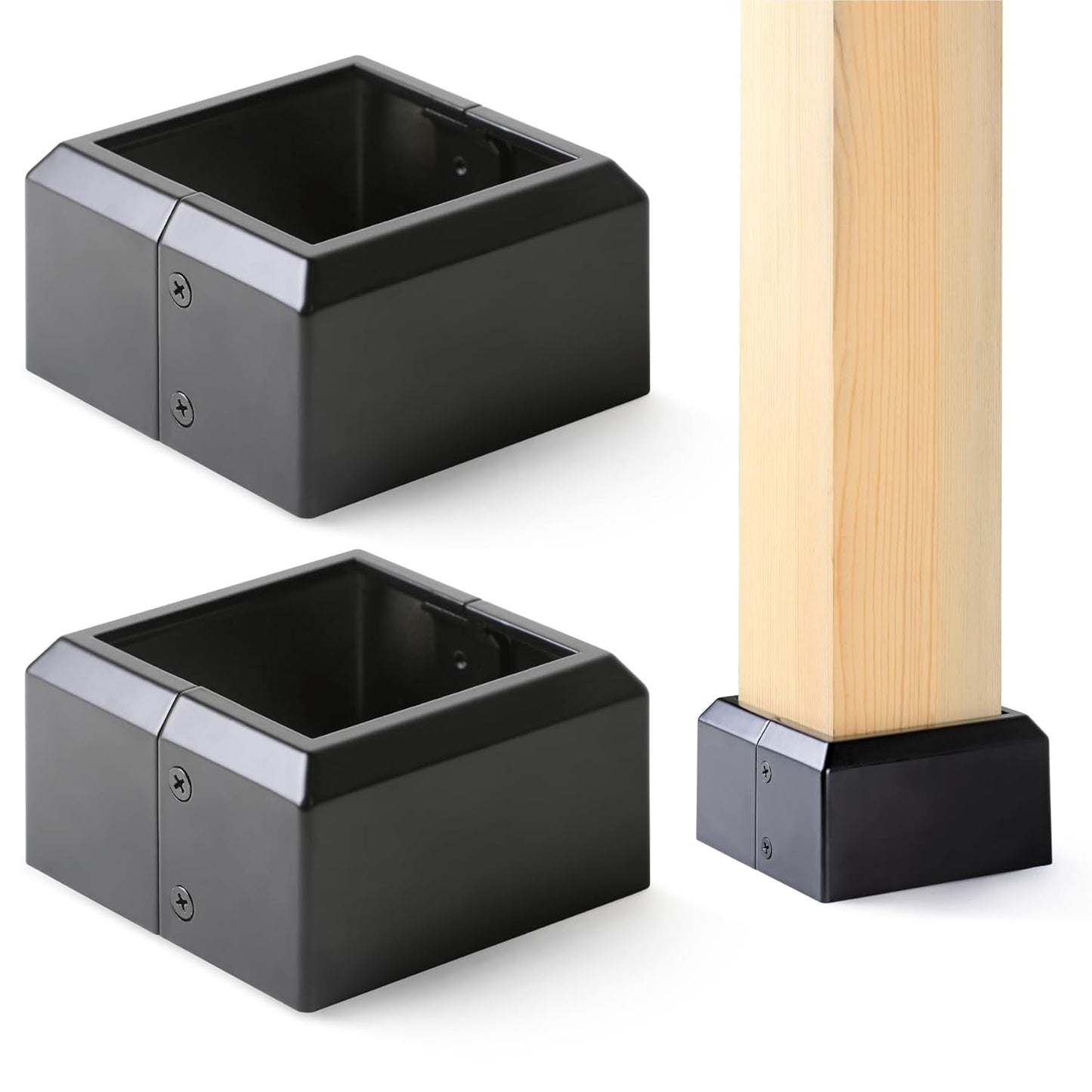2pcs 4x4 Aluminum Deck Post Base Cover for Outdoor Use