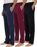 Men's Soft Cotton Flannel Pajama Pants 3 Pack - Comfortable Lounge