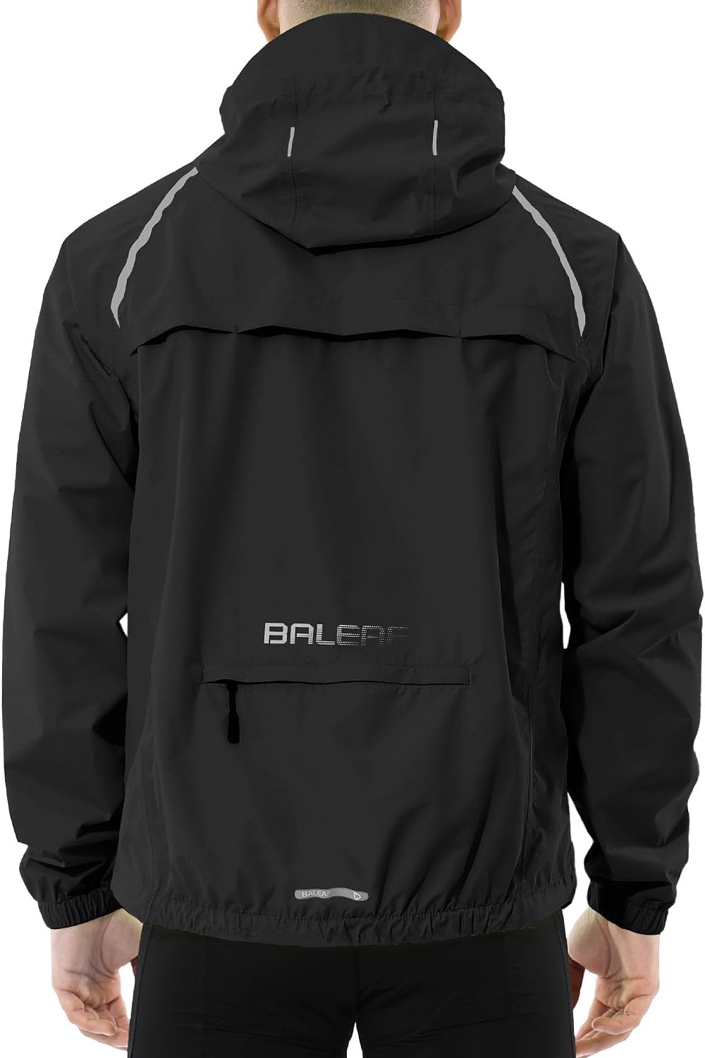 Baleaf Men's Rain Jacket Waterproof Windbreaker for Outdoor Use