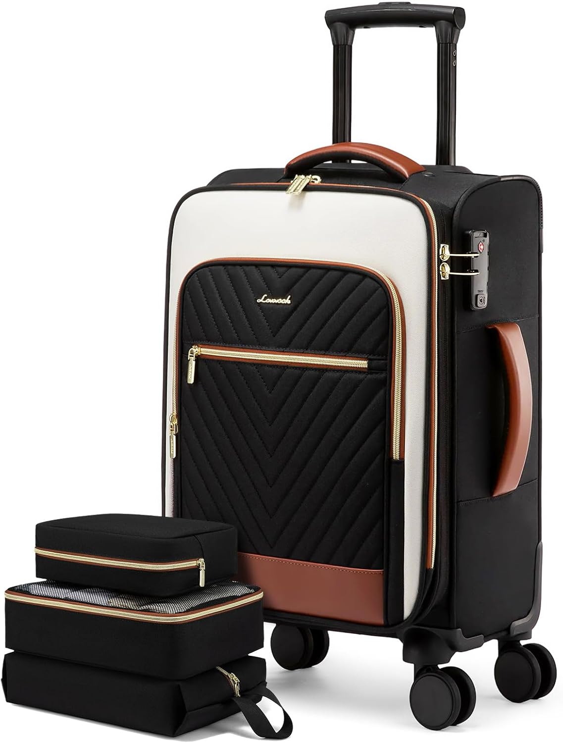 LOVEVOOK 20 Inch Carry On Luggage with TSA Lock for Women