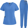 niaahinn Scrub Suit Set for Women: Stylish V-neck Design
