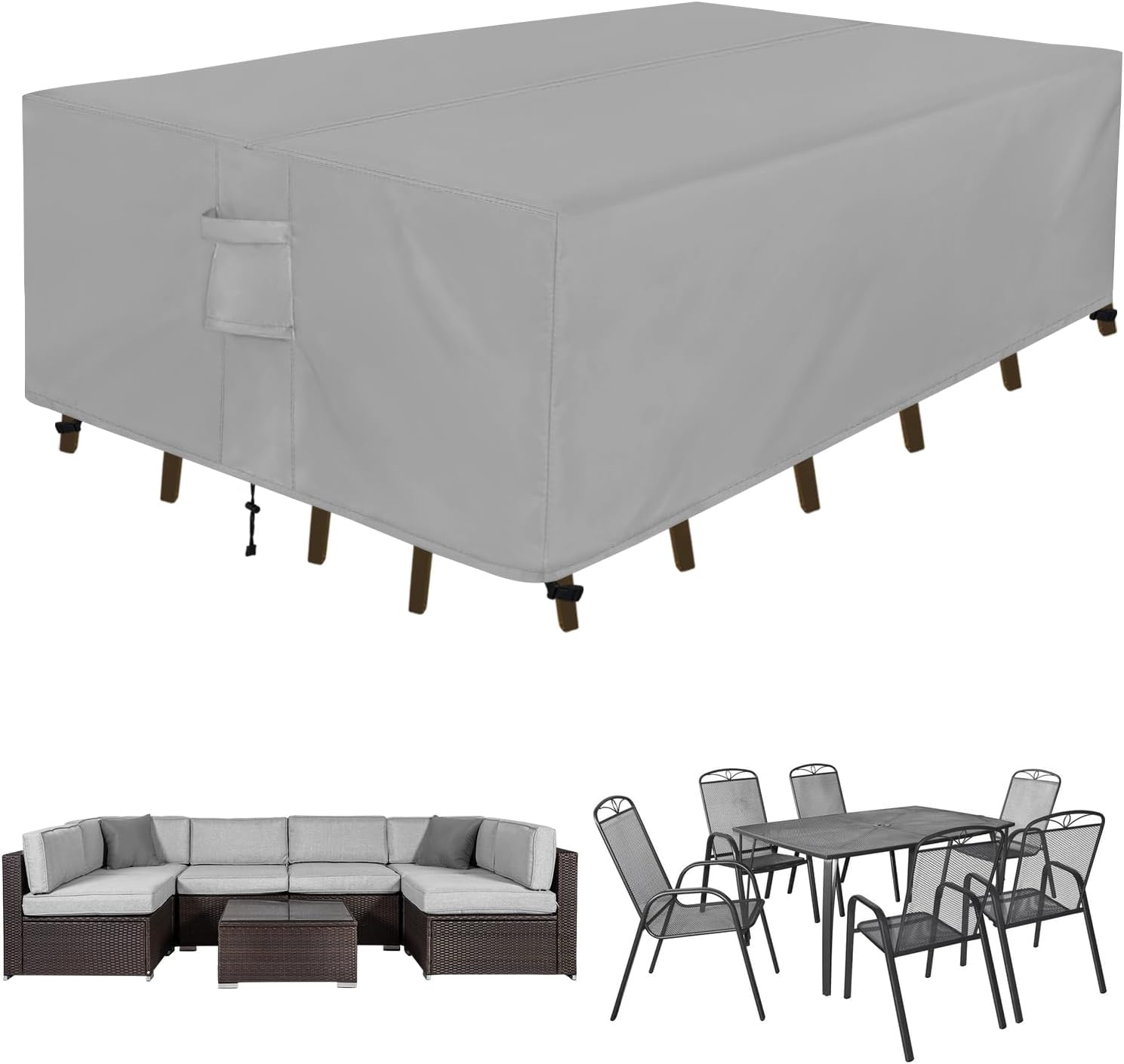 Easy-Going Rectangle Patio Furniture Cover for Outdoor Use
