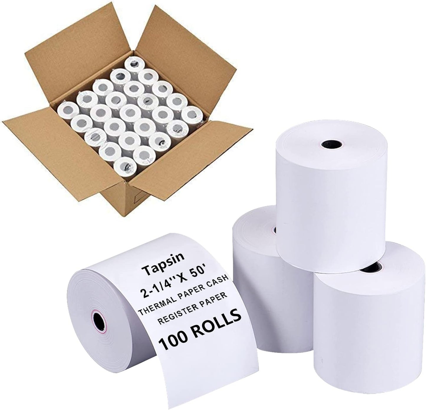 Premium 2-1/4ft' x 50ft Thermal Receipt Paper for POS Printers