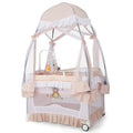 HONEY JOY 4-in-1 Pack and Play with Canopy - Portable Foldable