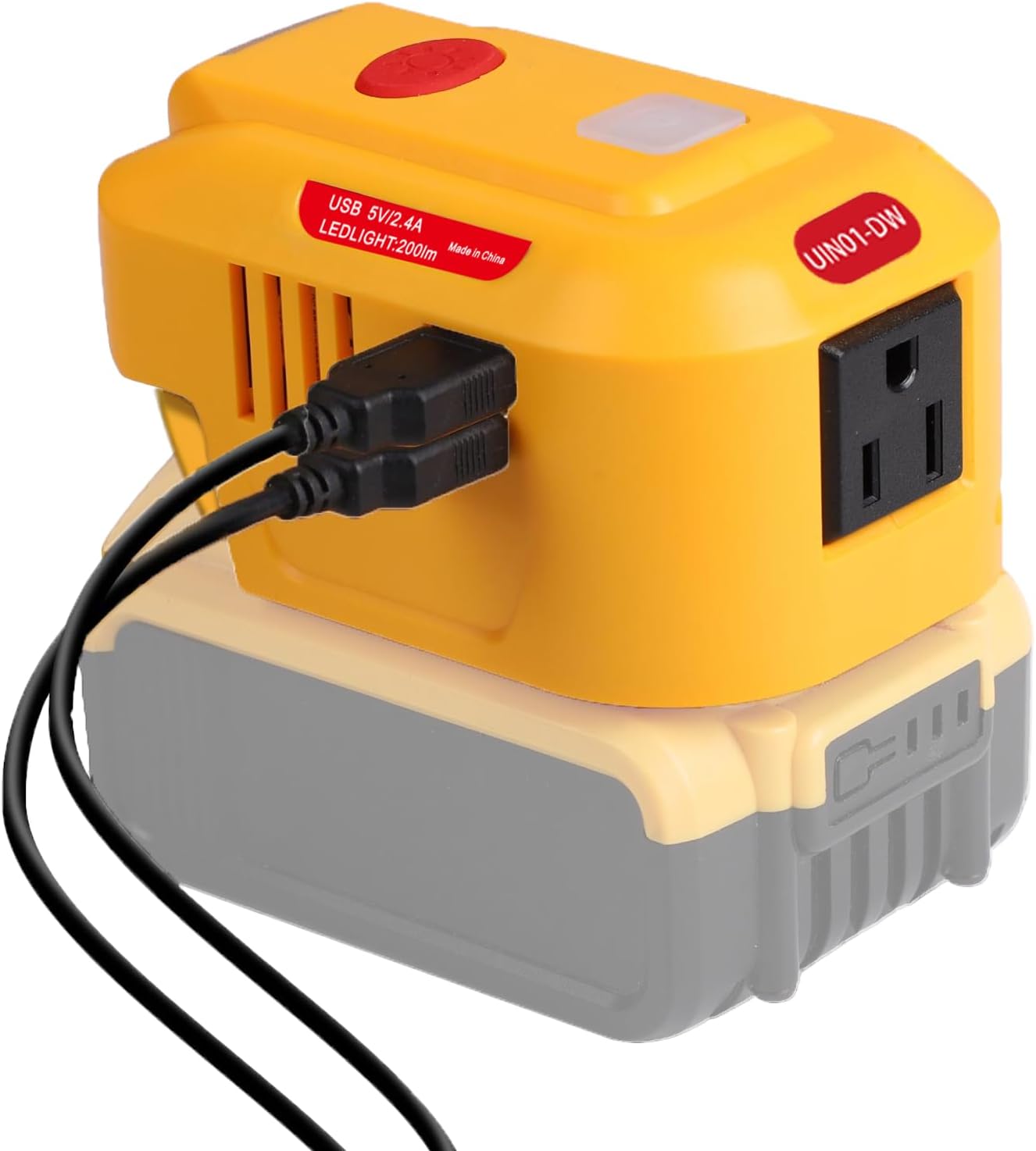Portable Power Inverter for DeWalt 20V Battery - Charge Anywhere!