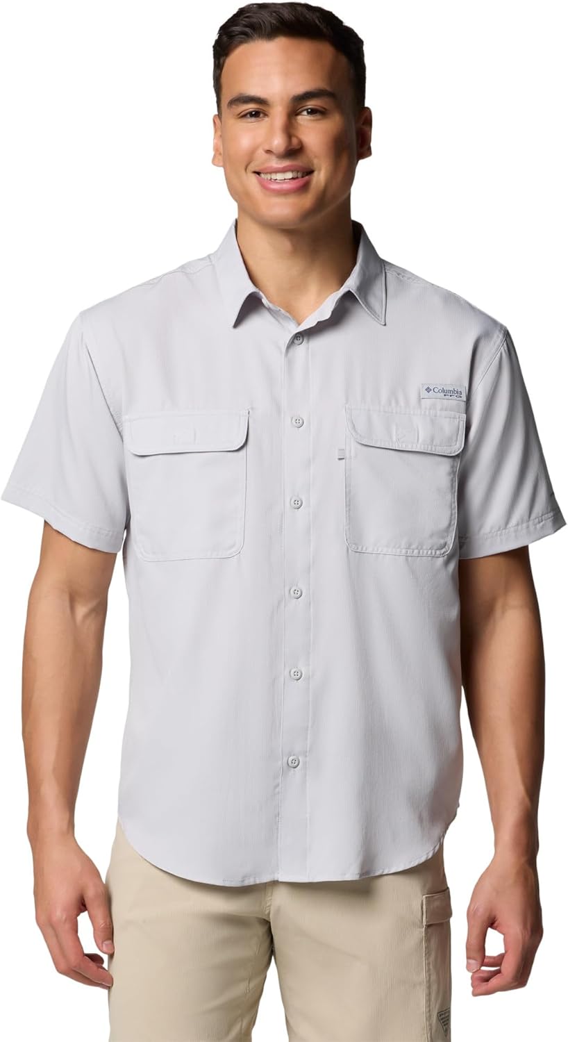 Columbia Mens PFG Backwater Short Sleeve Shirt for Fishing