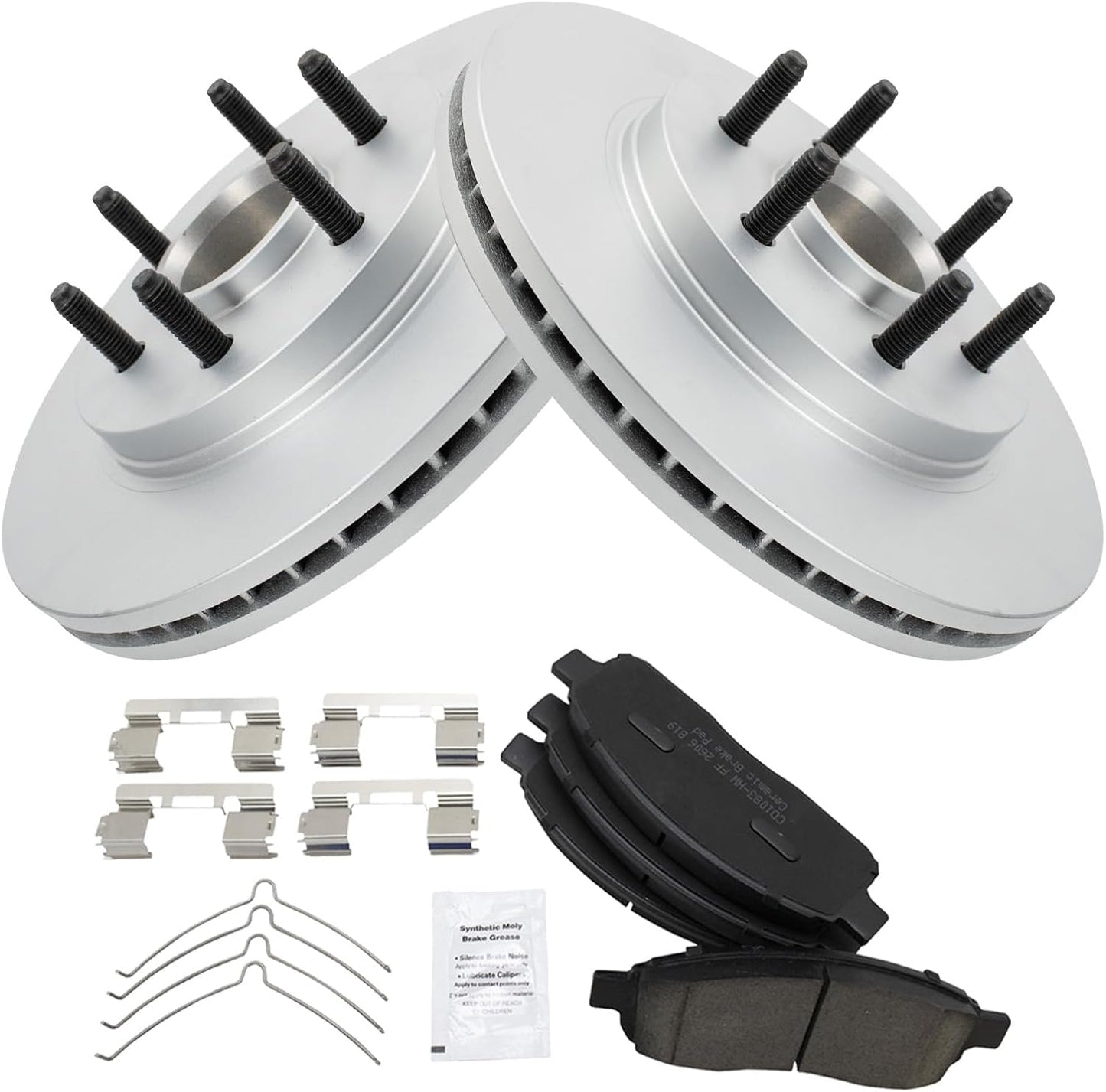 TRQ Front Brake Pad & Rotor Kit for 2004-2008 Ford F-150