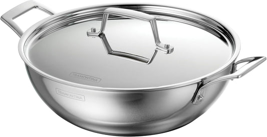 Tramontina Utsava 4-Quart Tri-Ply Clad Kadai for Cooking