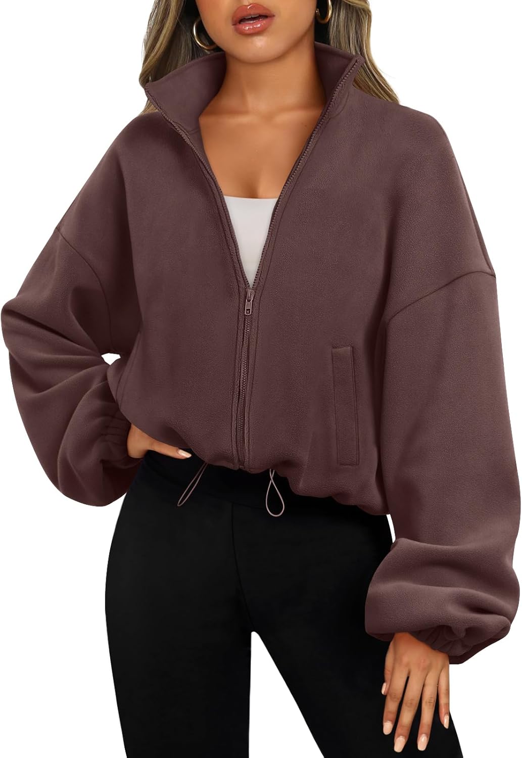 AUTOMET Womens Fleece Jackets for Cozy Winter Fashion Outfits