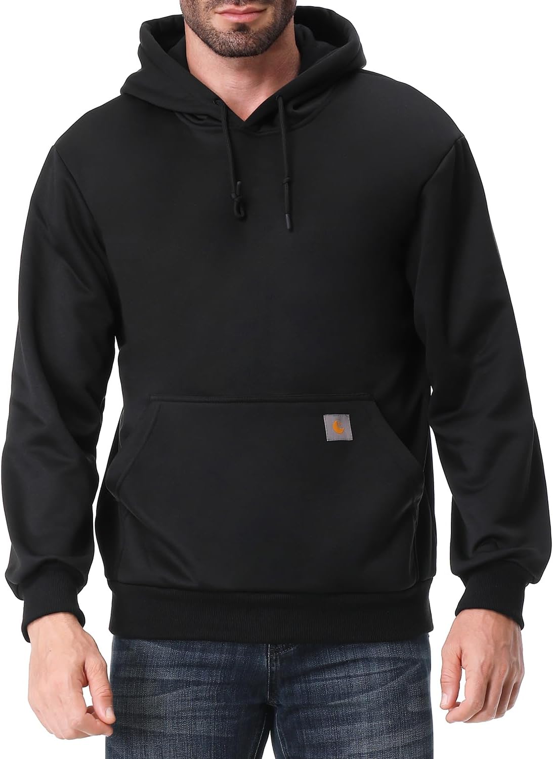 Men's Relaxed Fit Fleece-Lined Pullover Hooded Sweatshirt