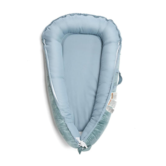 Ultra Soft Baby Lounger - Velvet & Cotton, Adjustable, Portable, Green