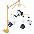 High-Contrast Black & White Fish Montessori Baby Mobile - Calm Focus