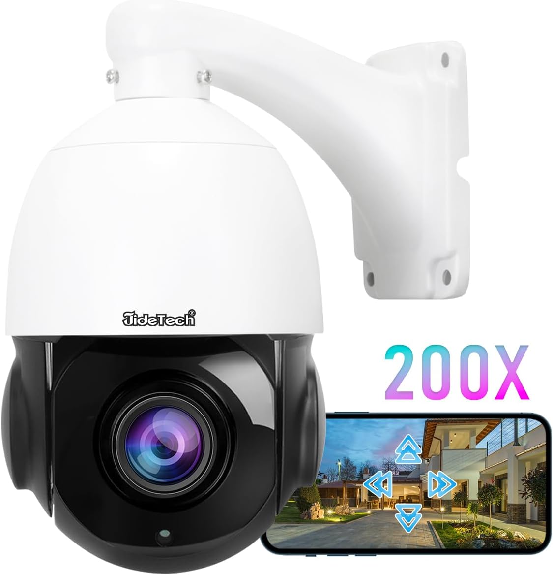 JideTech 200X Hybrid Zoom 4K Security Camera for Outdoor Use