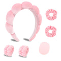 Pink Makeup Headband Set - Spa-Worthy Skincare Kit