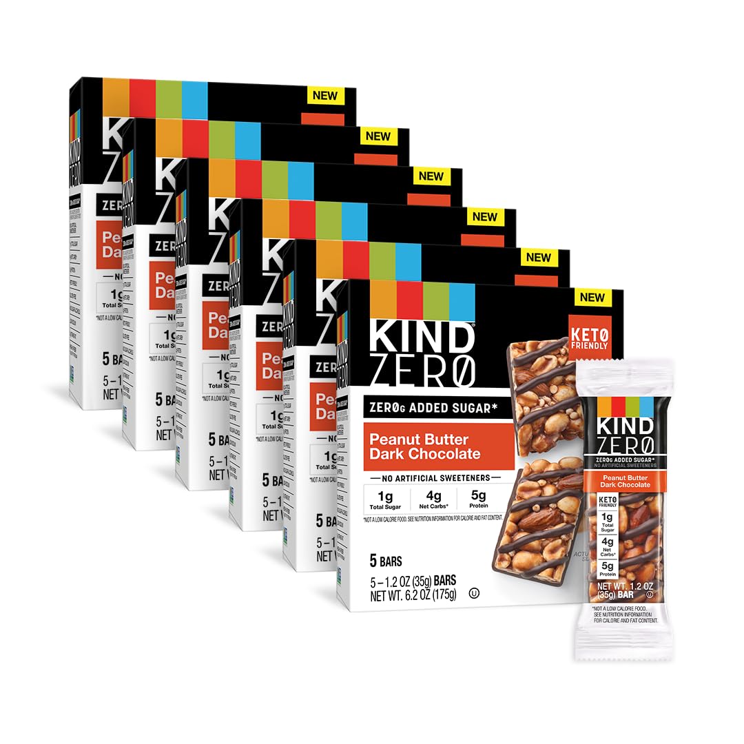 KIND ZERO Added Sugar Bars: Keto Snack with Peanut Butter Delight