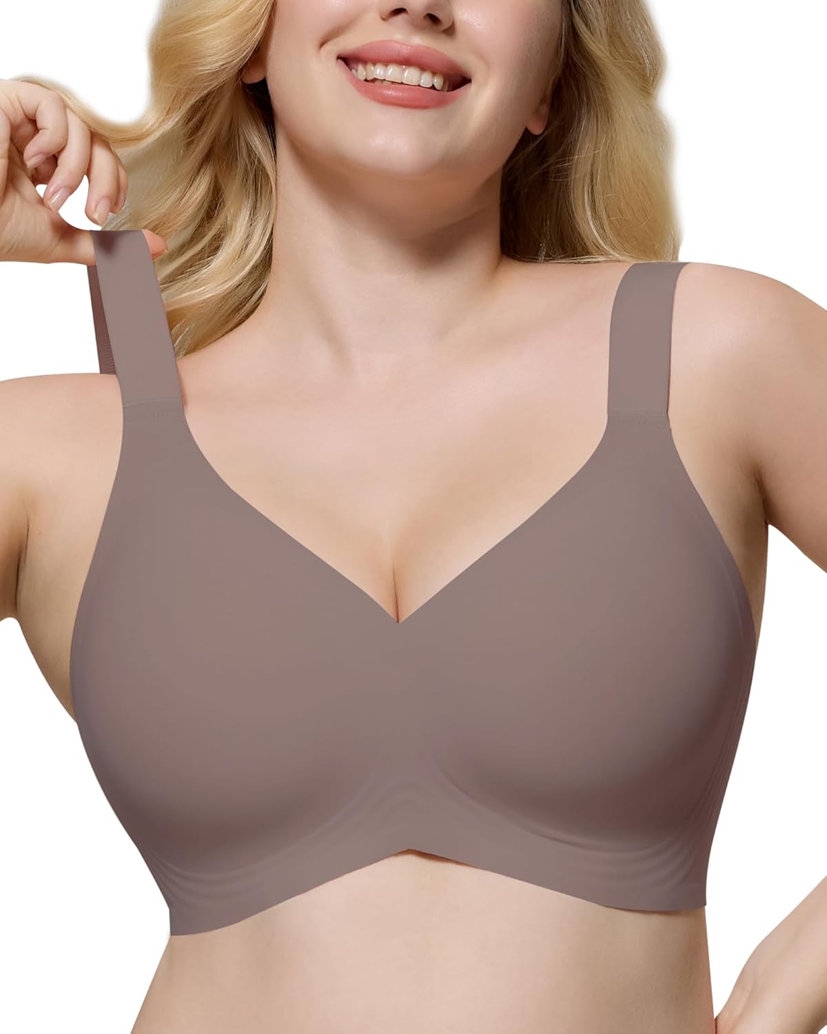 HORISUN Wireless Seamless Bra for Women with Full Coverage Support
