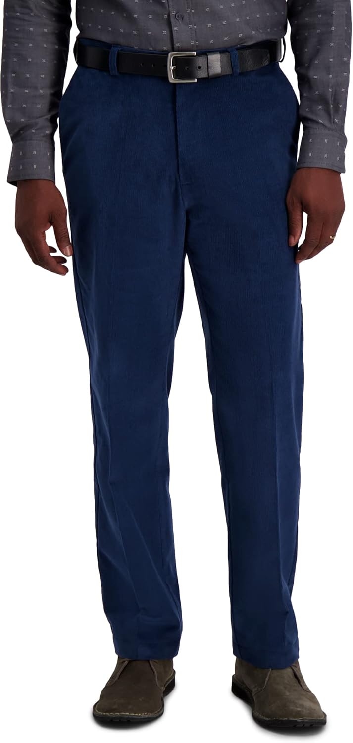 Haggar Men's Classic Fit Stretch Corduroy Pant for Comfort