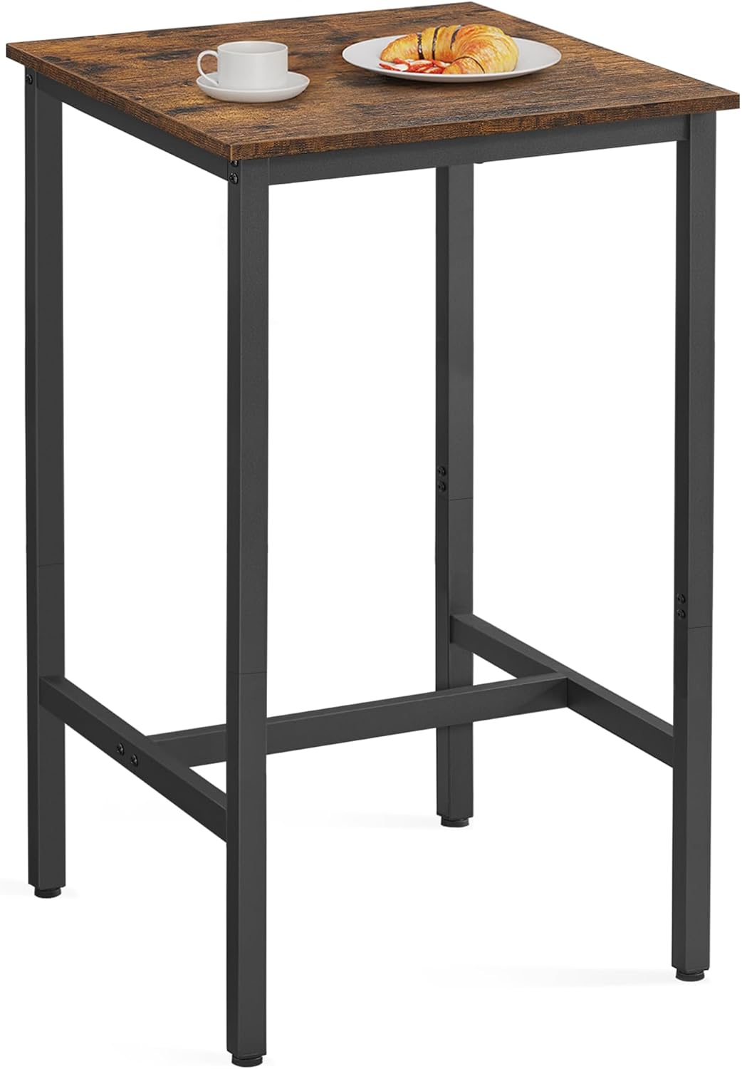 VASAGLE Bar Table for Small Spaces, Rustic High Top Pub Table