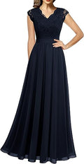 Dressystar Women's V Neck Sleeveless Lace Bridesmaid Dress Review