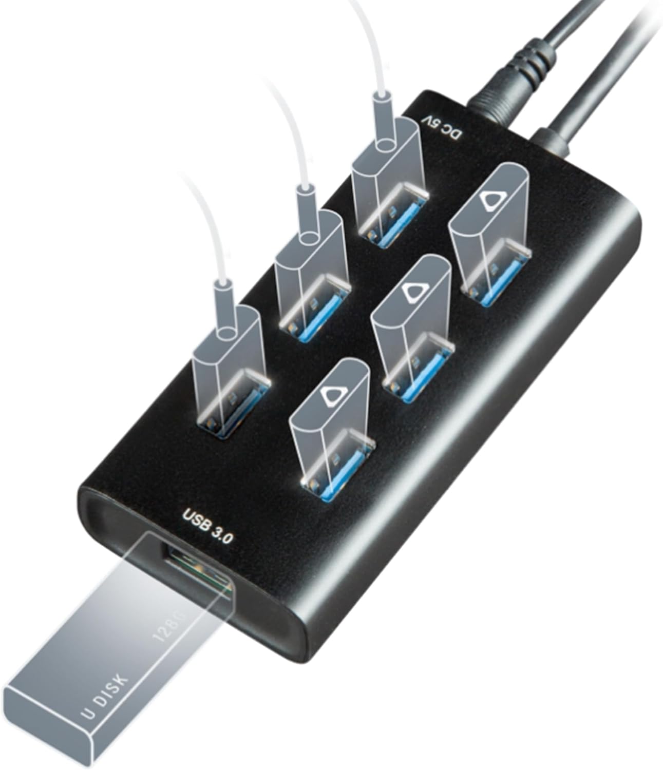 Rebuff Reality 7-Port USB Hub for Vive Tracker and VR Devices