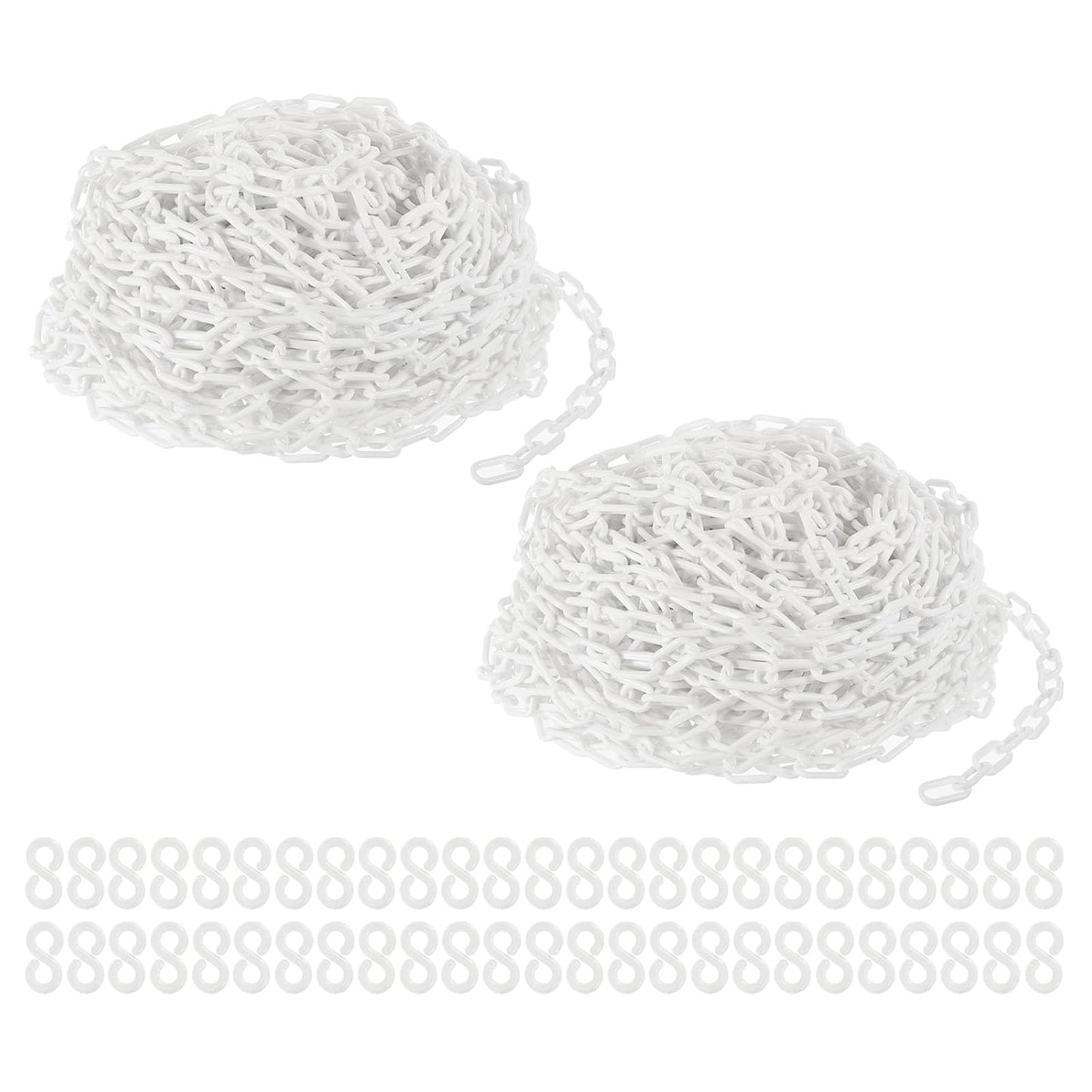 PATIKIL 400 Ft Plastic Chain Links for Crowd Control and Safety