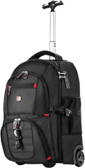 Extra Large Rolling Backpack with Wheels - 55L Carry-On for Work