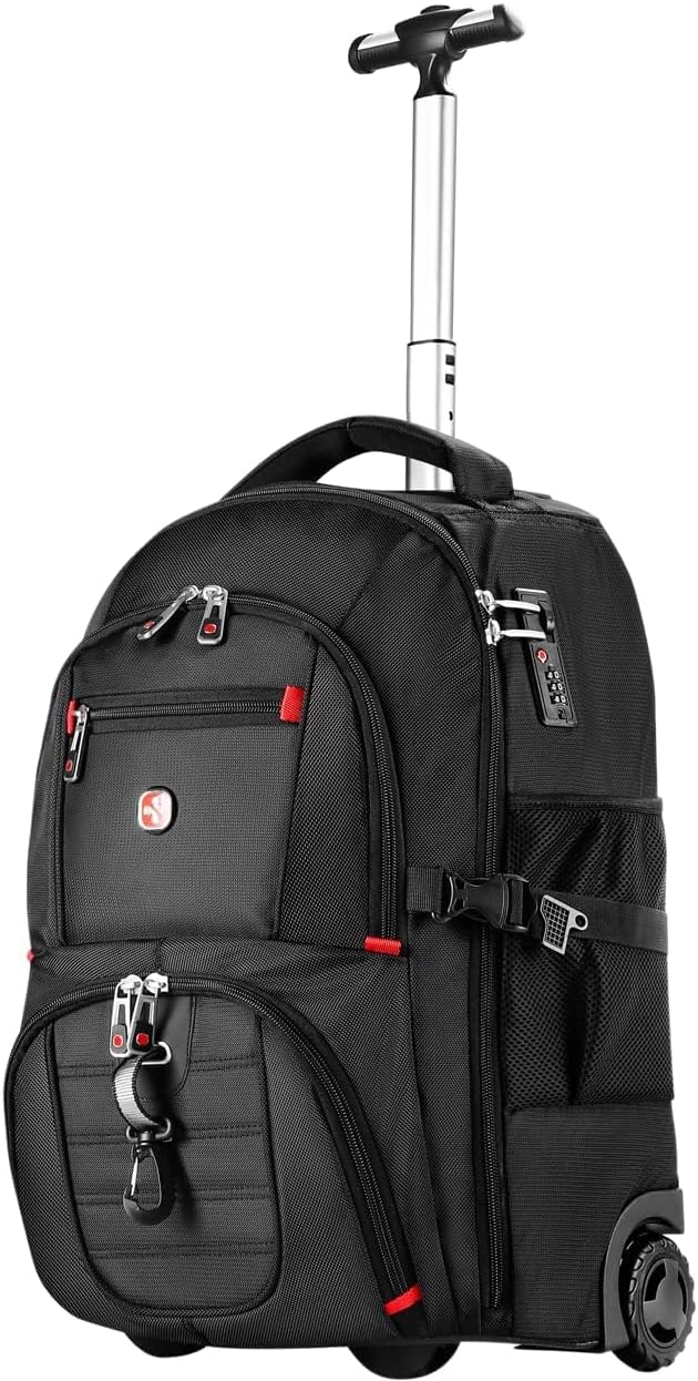 Extra Large Rolling Backpack with Wheels for Travel and Work