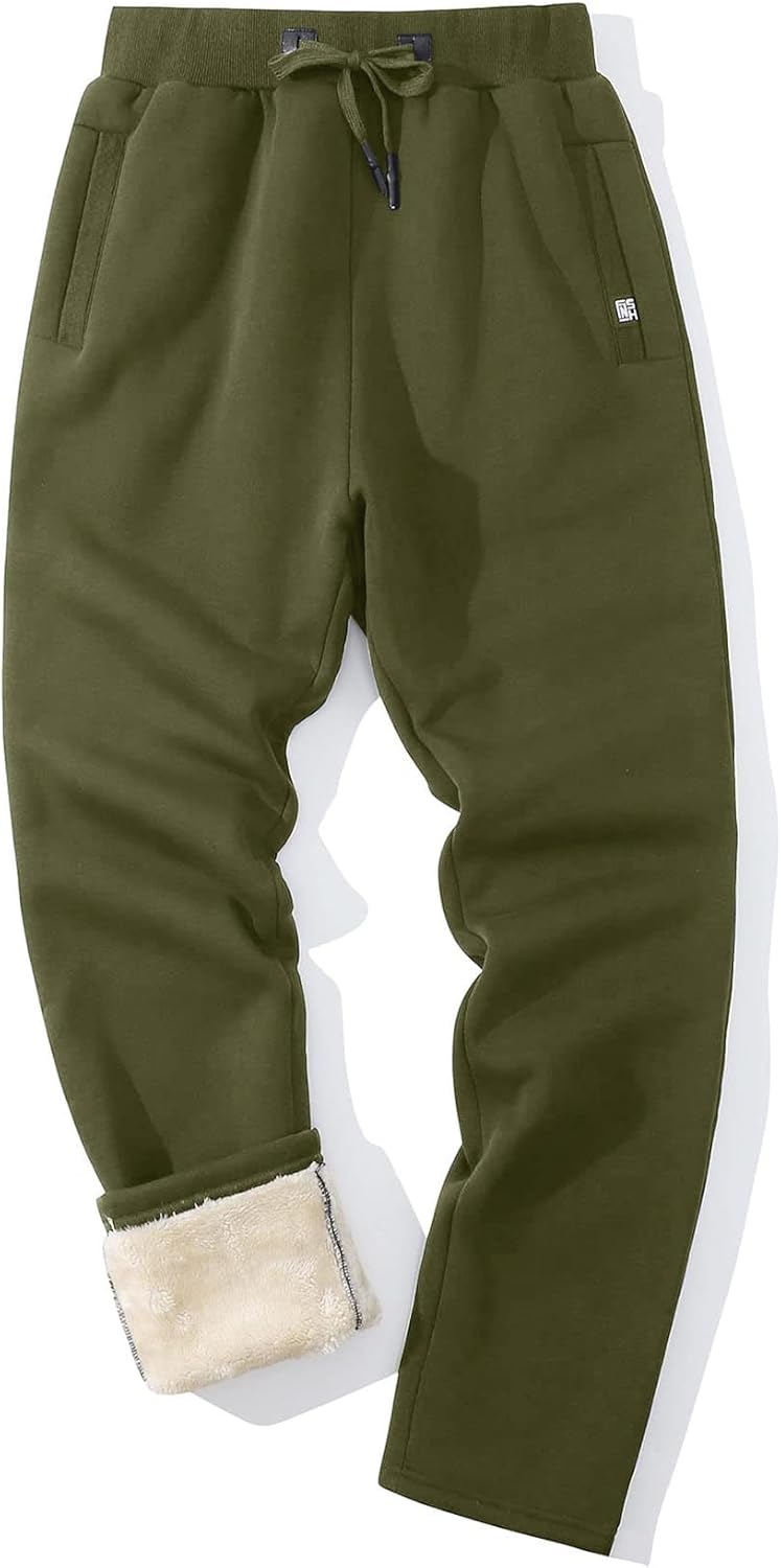 Flygo Men's Fleece Pants for Ultimate Winter Warmth and Comfort