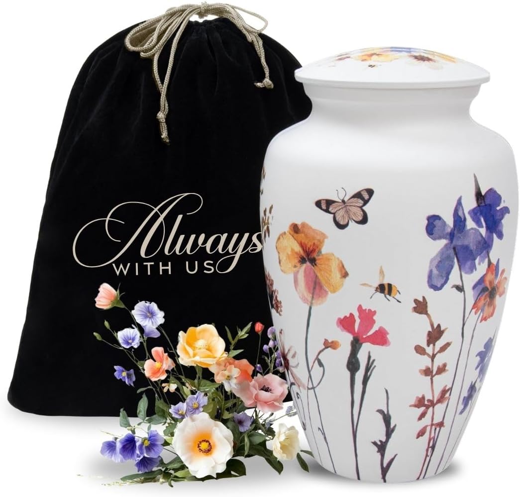 Cremation Urns for Human Ashes Adult Female - Wildflower Design