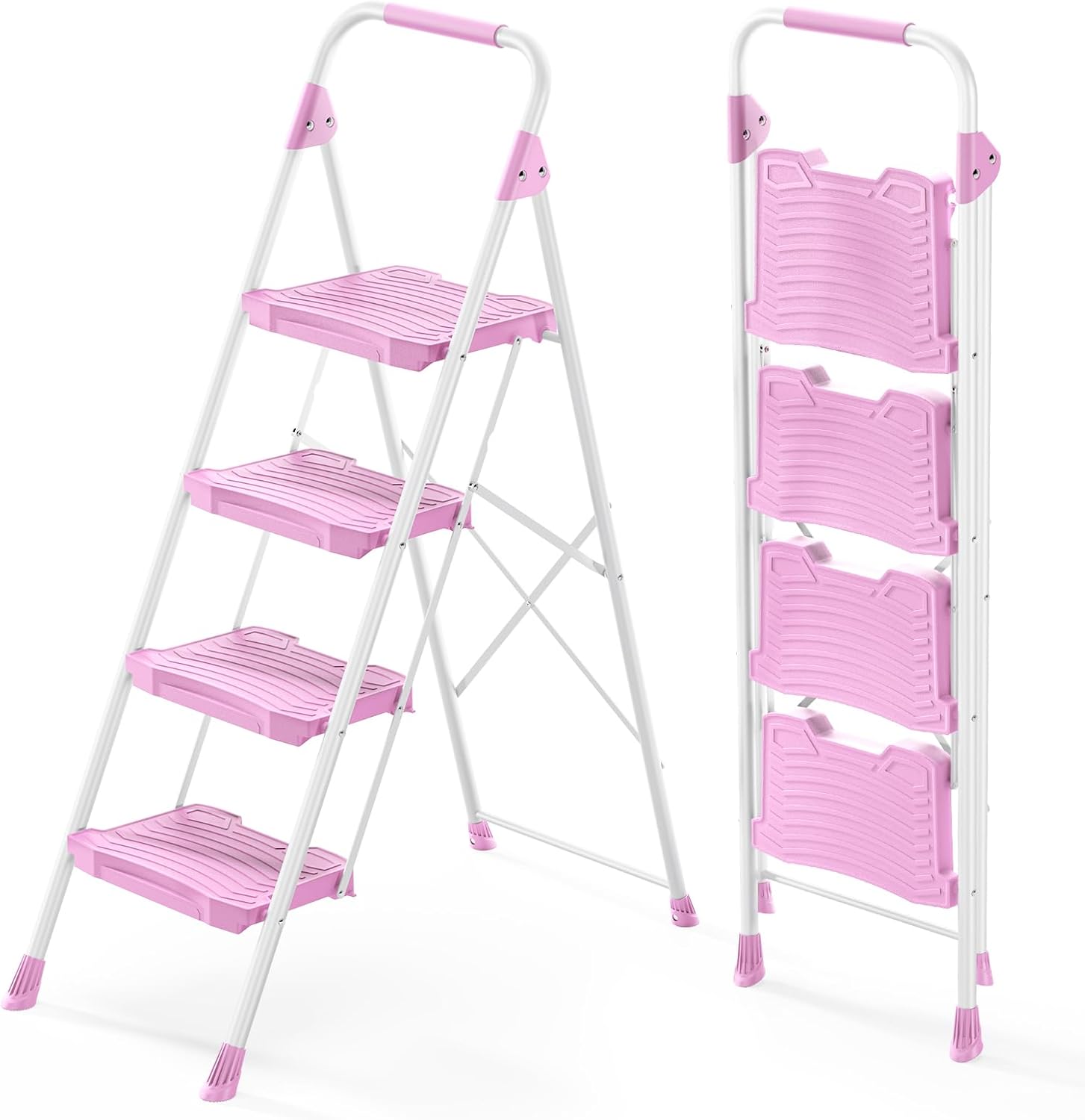 KINGRACK 4 Step Ladder: Sturdy, Stylish, and Safe for Home Use