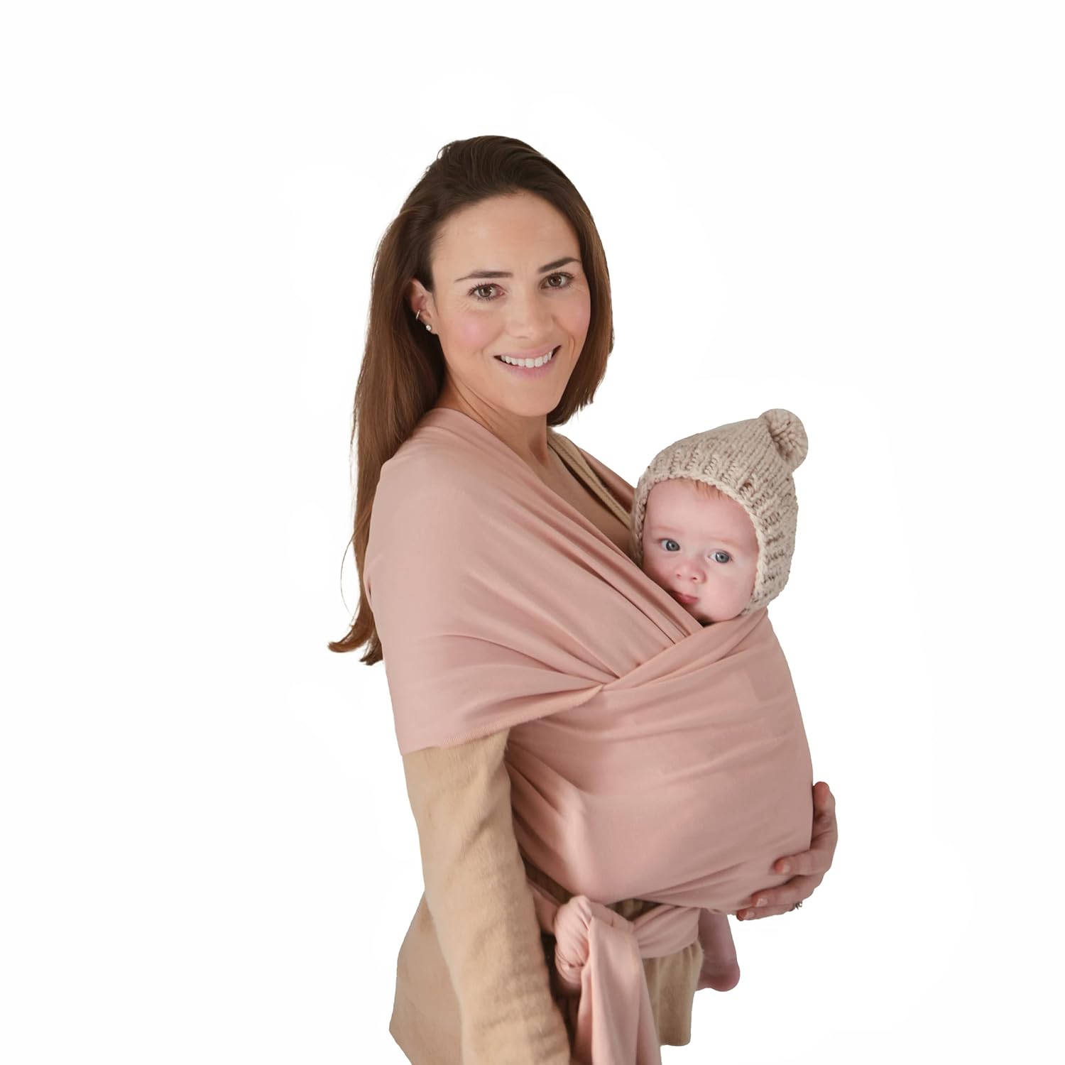 Mushie Baby Wrap Carrier for Newborns - Organic Cotton Sling