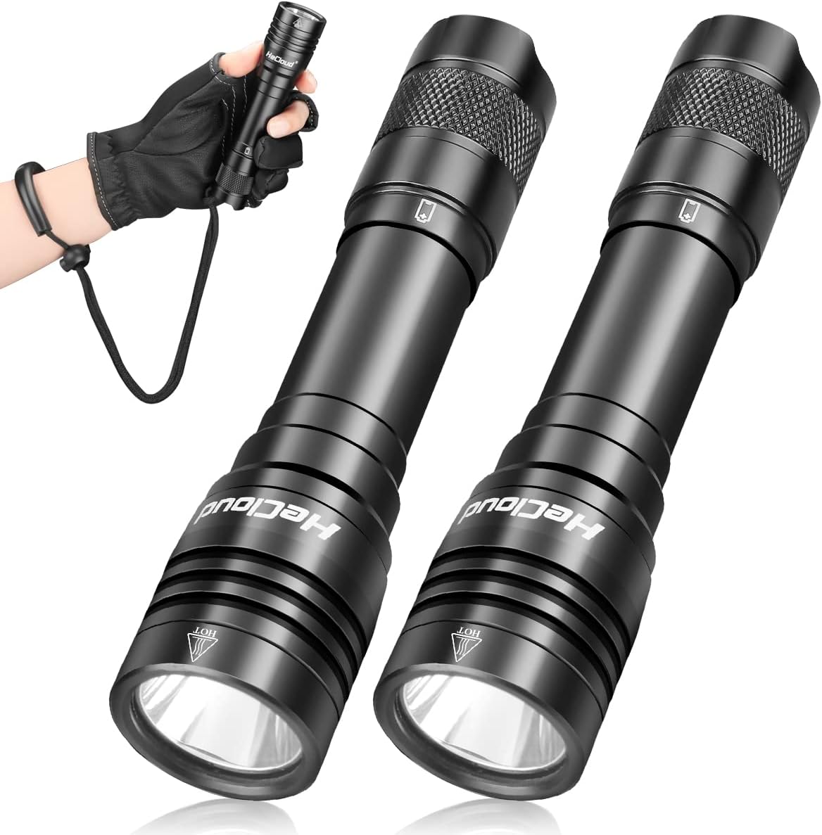 2 Pack Scuba Diving Flashlight 3000 Lumens for Underwater Use
