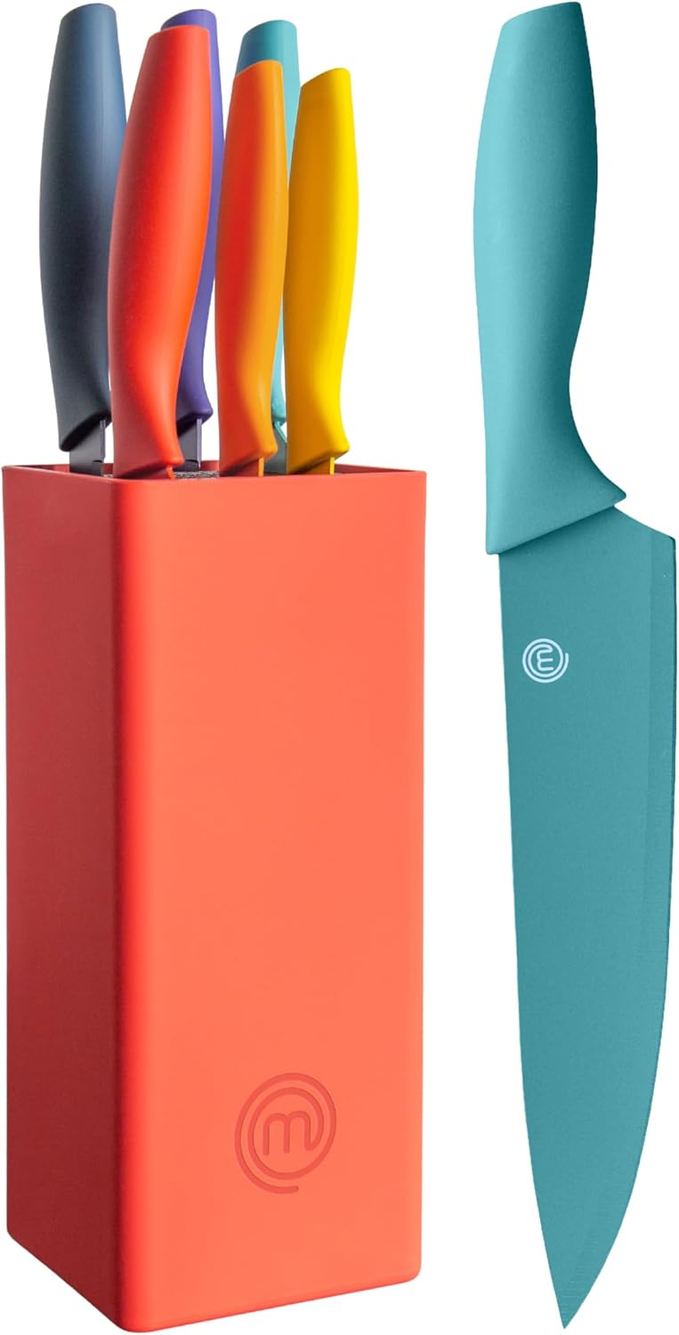 MasterChef Knife Block Set of 6 with Extra Sharp Blades