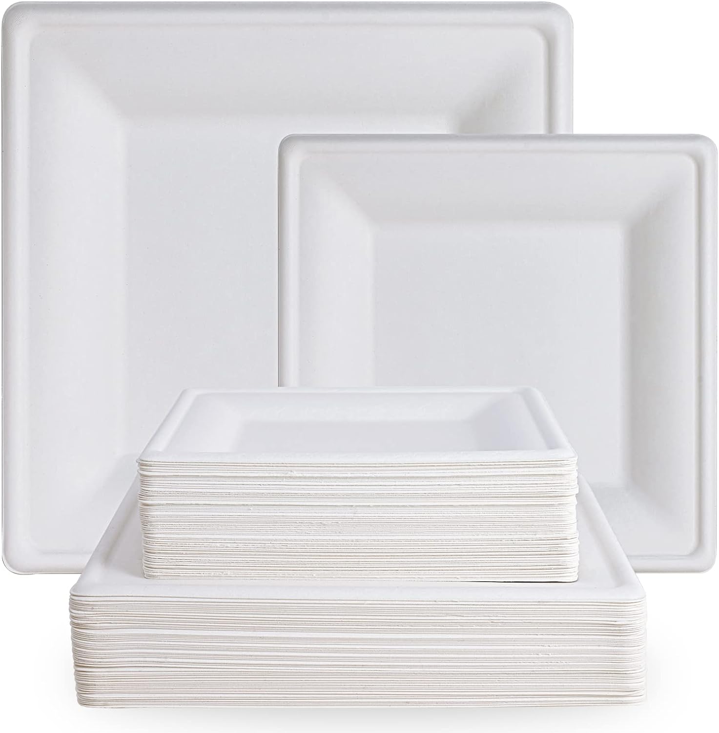 Compostable Paper Plates 120 Pack for Eco-Friendly Parties
