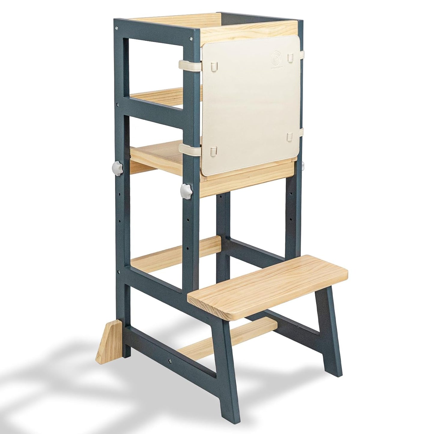 WOOD CITY Kitchen Stool Helper for Kids with Non-Slip Mat