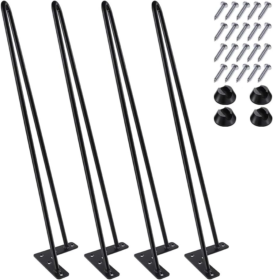 MSOBAIW 22 Inch Hairpin Legs for Modern Furniture Projects