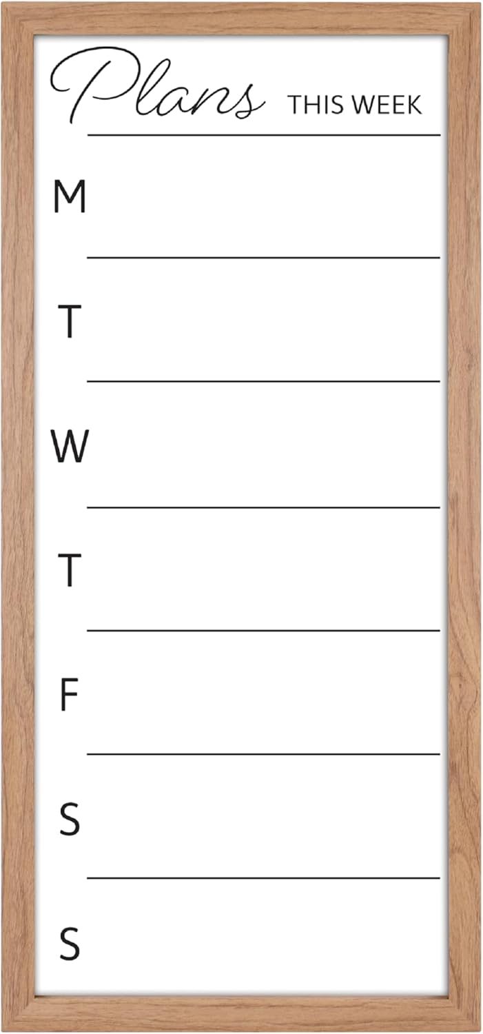 MCS Dry Erase Weekly Planner for Family Events and Dinners