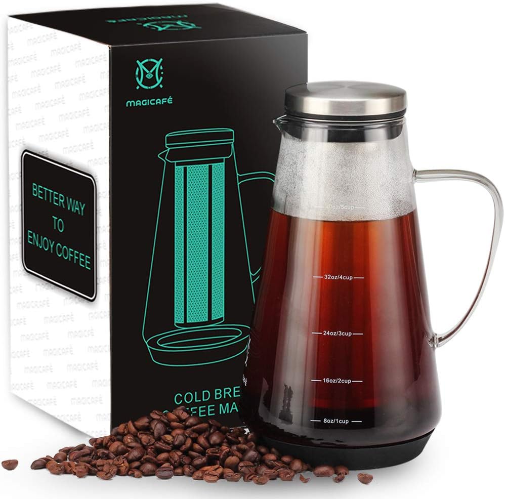 40oz Cold Brew Coffee Maker with Tea Infuser - Iced Perfection!