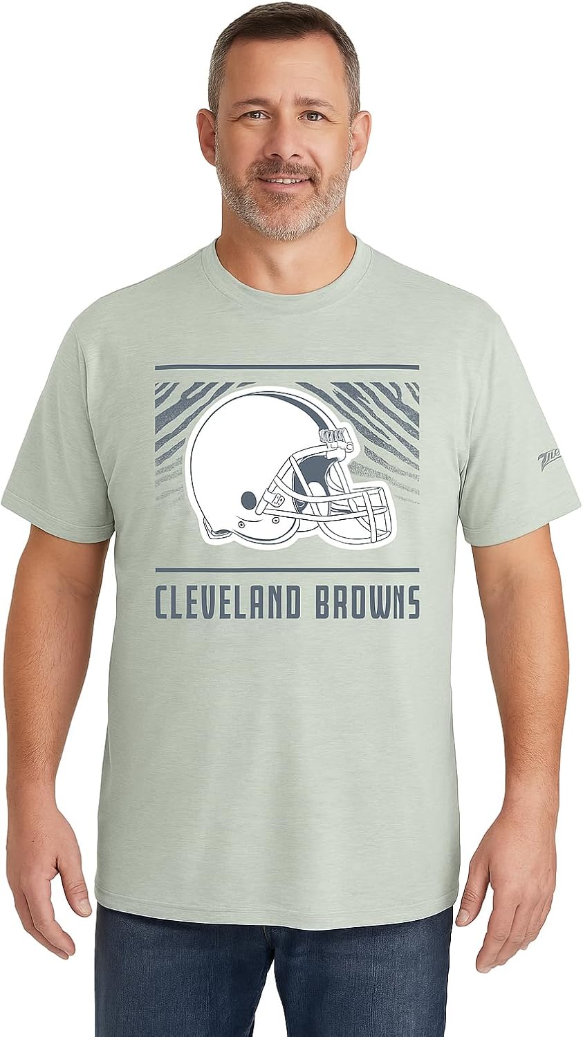 Zubaz NFL Men's Short Sleeve Team Graphic T-Shirt for Fans