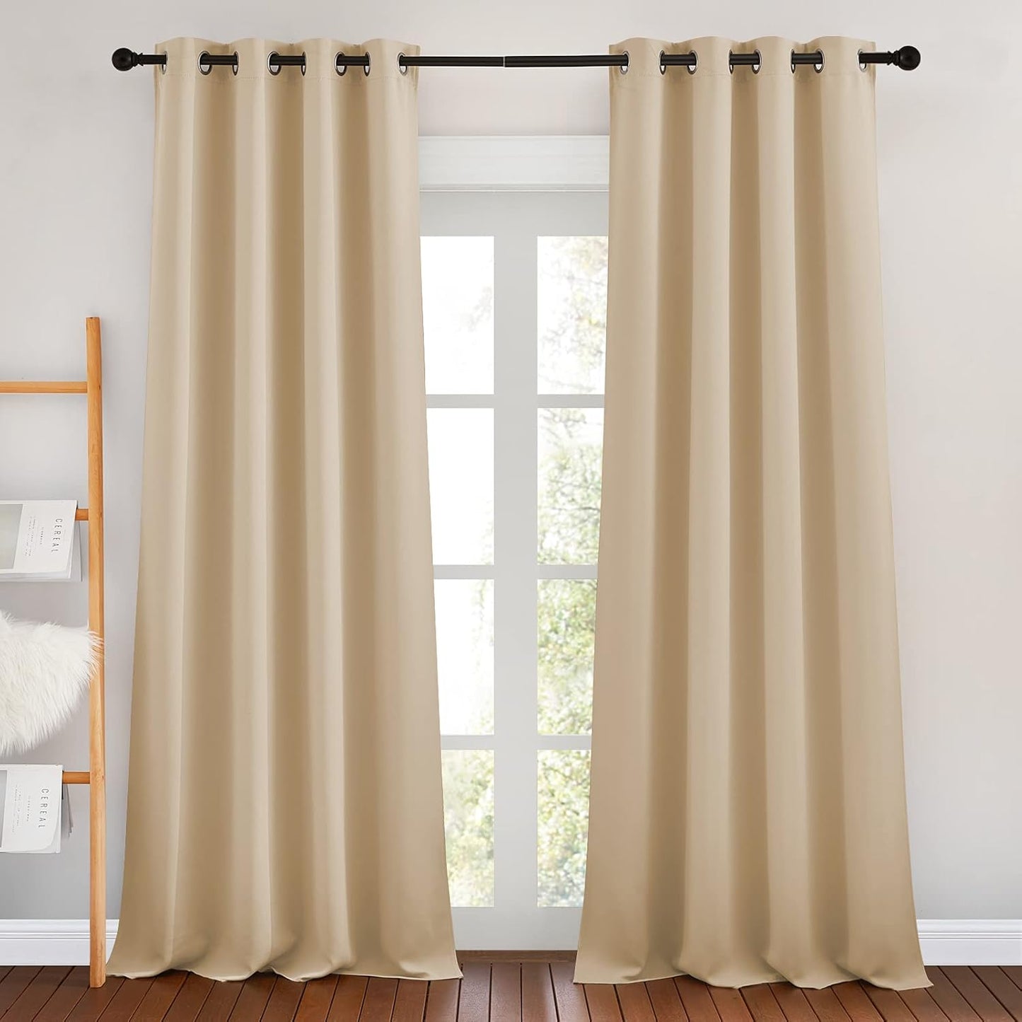 NICETOWN Blackout Draperies for Bedroom - Elegant Thermal Curtains