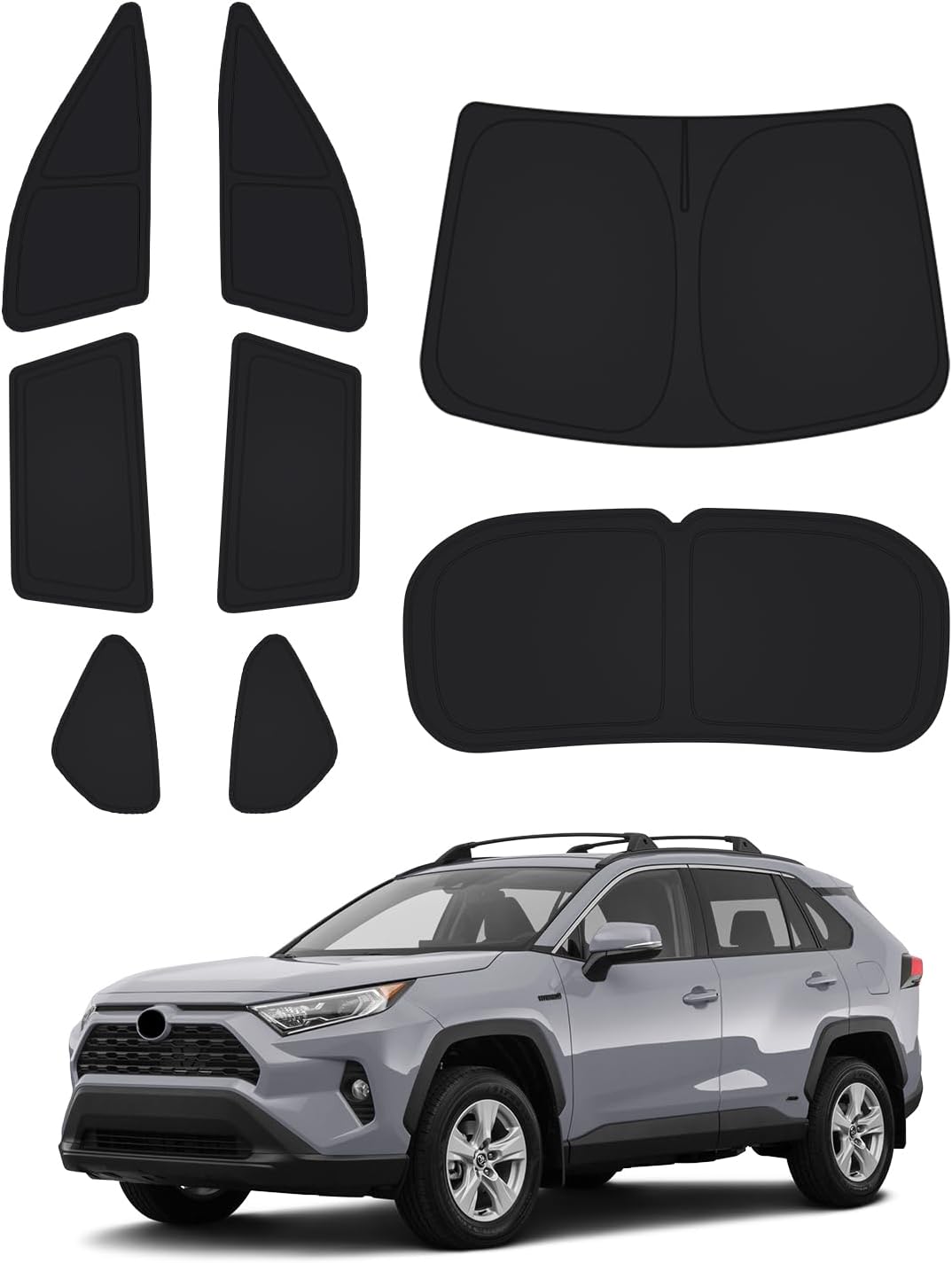 Windshield Sunshade for Toyota RAV4 2019-2025 - 8PCS Kit