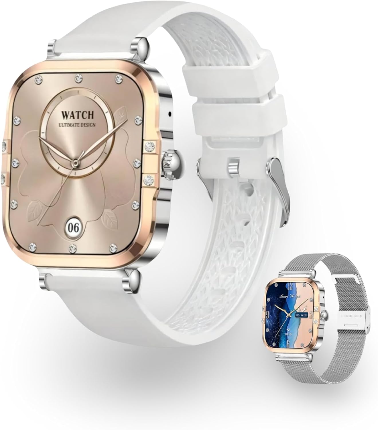 Luxora Womens Smartwatch with AMOLED Display and Health Tracking